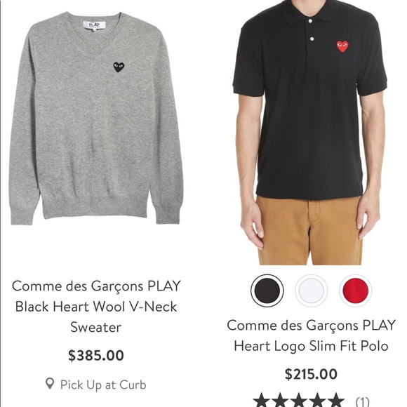 Men’s comme des garçons play slim fit polo - Picture 6 of 6